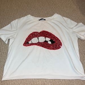 shein lip tshirt. size small